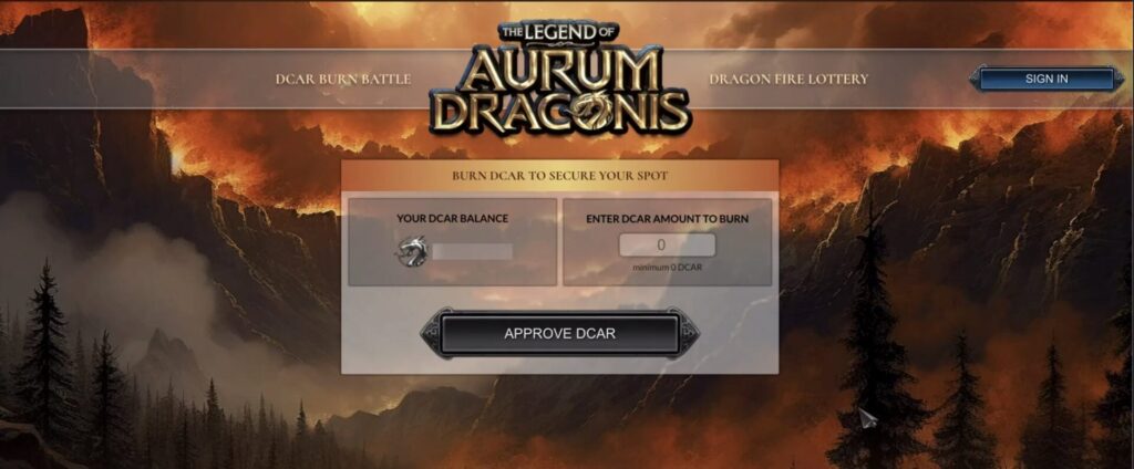 Web3 game The Legend of Aurum Draconis